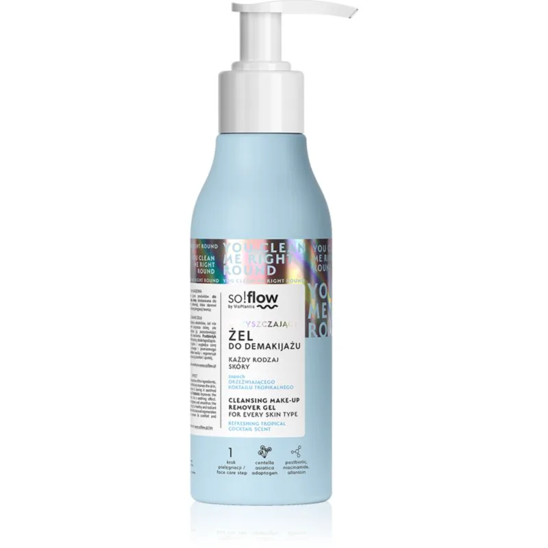 so!flow Cleansing Make-Up Removal Gel καθαριστικό τζελ ντεμακιγιάζ για όλους τους τύπους επιδερμίδας 150 ml