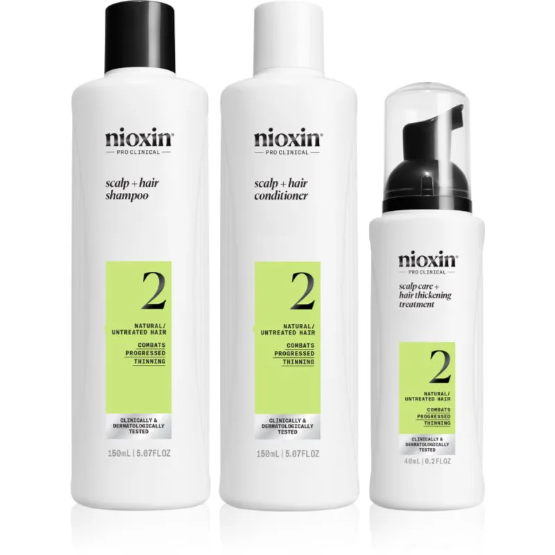 Nioxin System 2 σετ δώρου για μαλλιά με τάση αραίωσης 3 τμχ