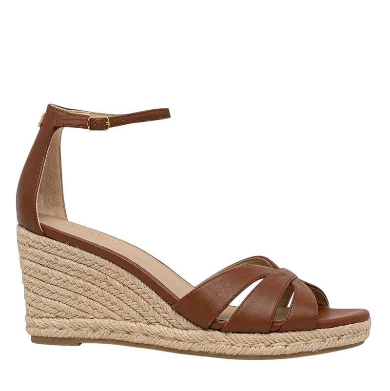 Γυναικείες Δερμάτινες Nellie Πλατφόρμες Καφέ Ralph Lauren 802P04433002-ΤΑΝ