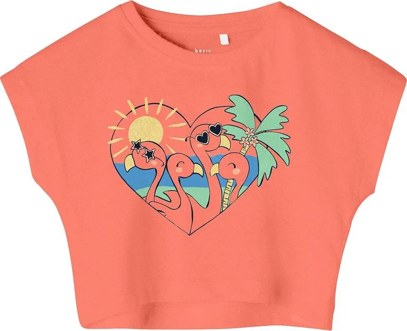 CROP TOP NAME IT 13215042 NMFVILMA ΠΟΡΤΟΚΑΛΙ (110 CM)-(5 ΕΤΩΝ)