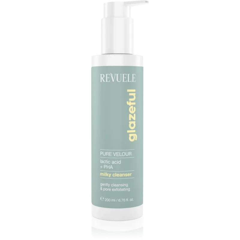 Revuele Glazeful Milky Cleanser Pure Velour απαλό καθαριστικό γαλάκτωμα με απολεπιστική δράση 200 ml