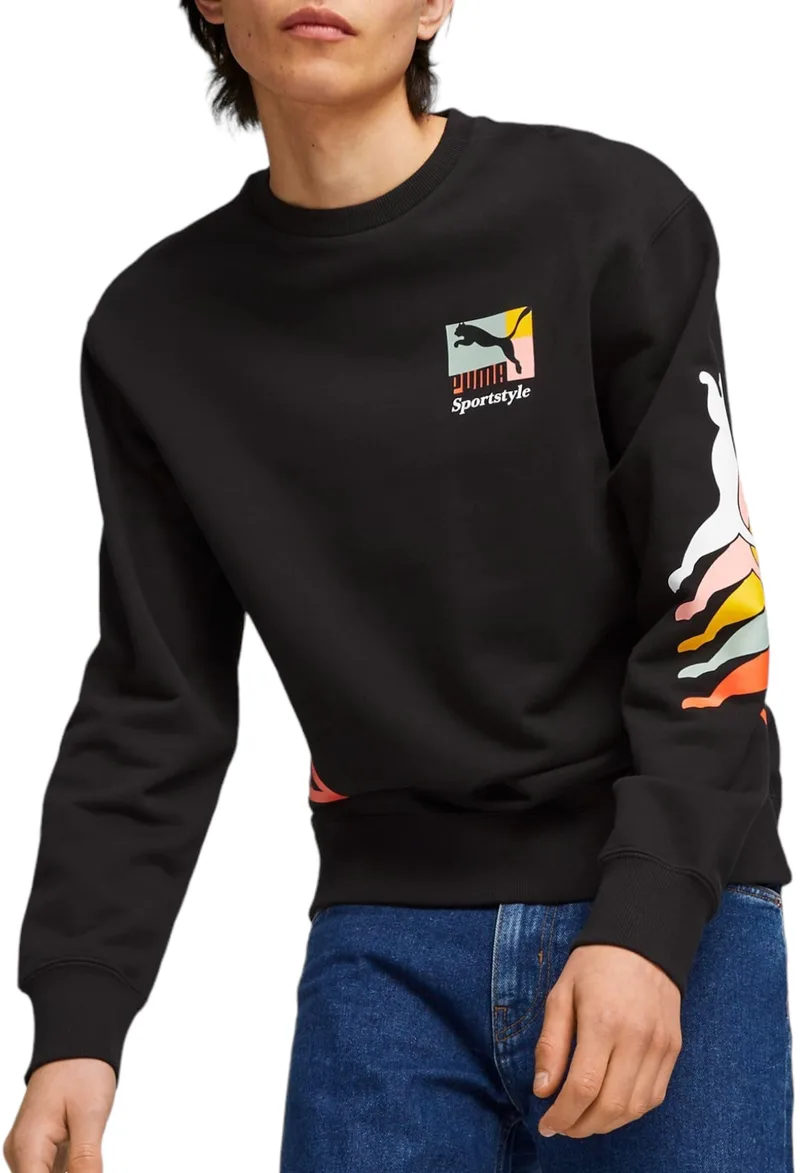 Μπλούζα Μακρυμάνικη Puma Classics Brand Love Crew TR 621344-01 Ανδρικό