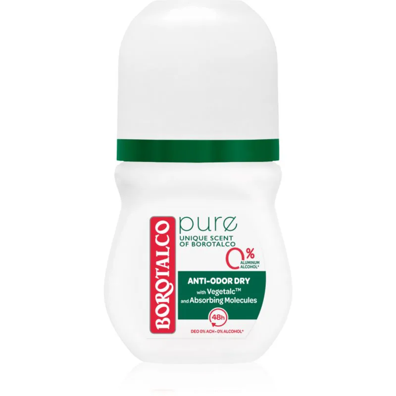 Borotalco Pure Original αποσμητικό ρολλ-ον χωρίς άλατα αλουμινίου 50 ml