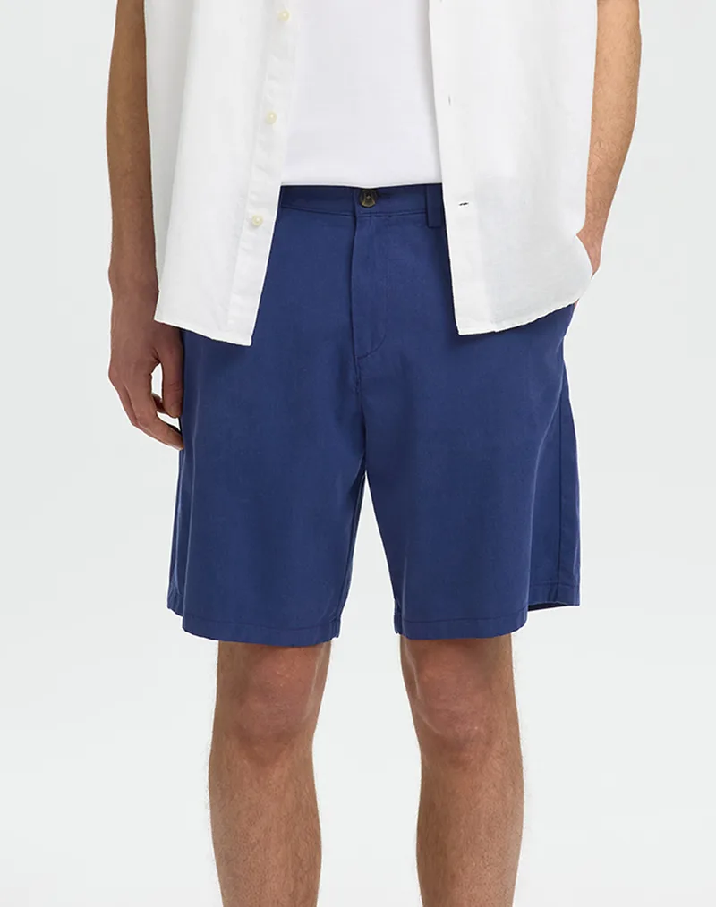 SELECTED SLHREGULAR-MILES SUMMER SHORTS 16101174-Ocean Cavern DarkBlue