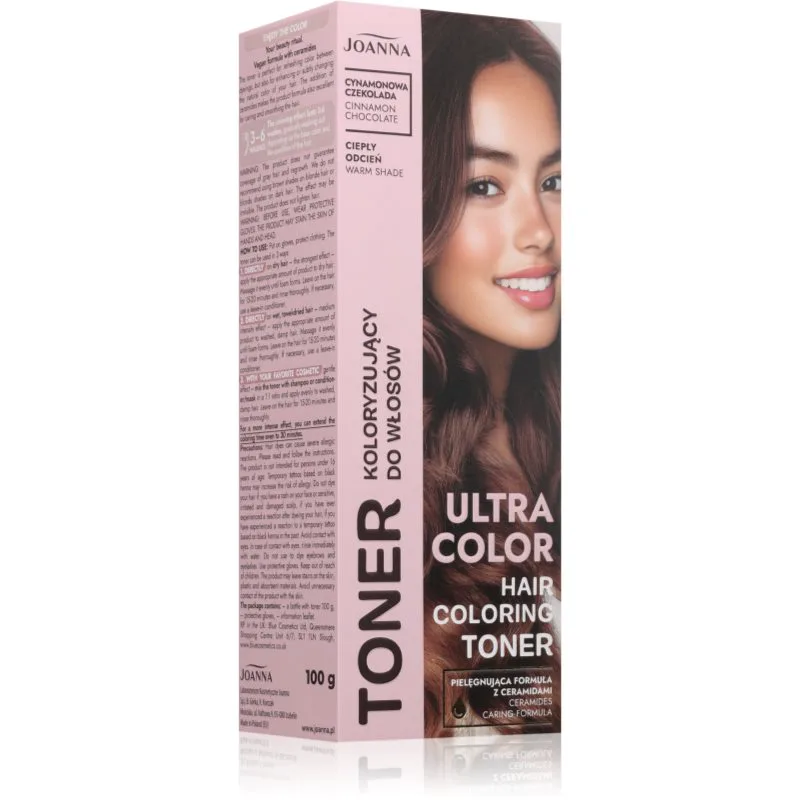 Joanna Ultra Color τονωτικό χρώματος μαλλιών απόχρωση Cinnamon Chocolate 100 γρ
