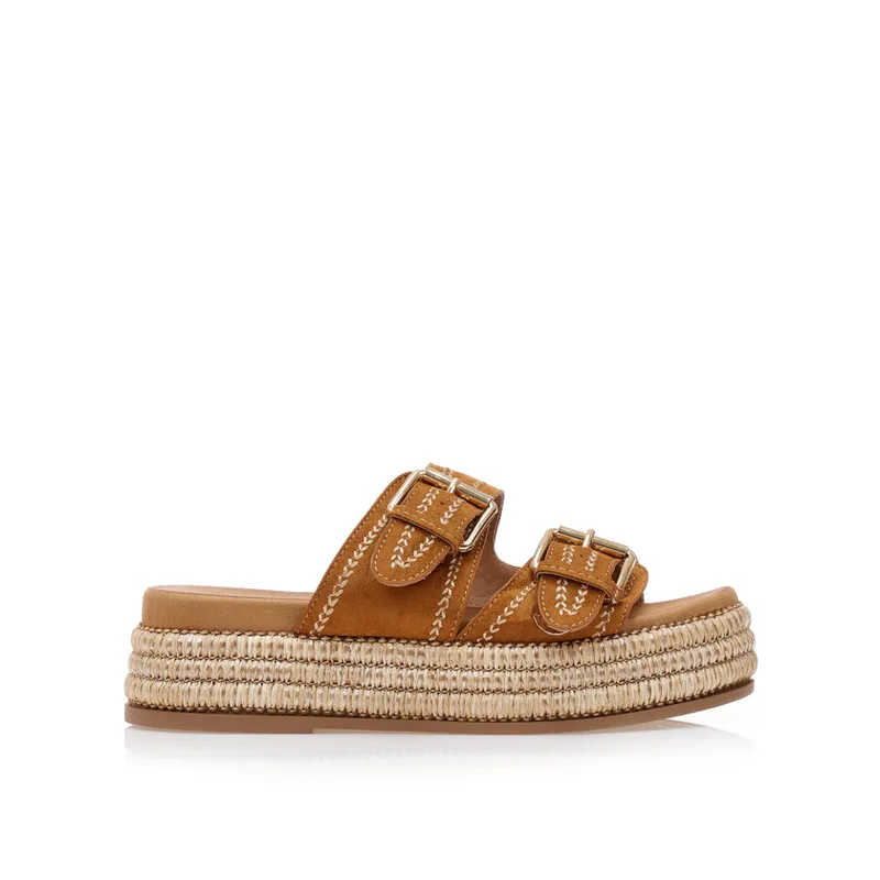 Flatforms κάμελ σουέτ με ρυθμιζόμενη φάσα ΚΑΜΕΛ