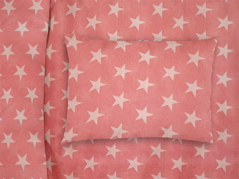 Μαξιλαροθήκη Bebe Φάκελος Βαμβακερή 35x45εκ. Star 34 Coral DimCol (Ύφασμα: Βαμβάκι 100%, Χρώμα: Κοραλί ) - DimCol - 31111646012