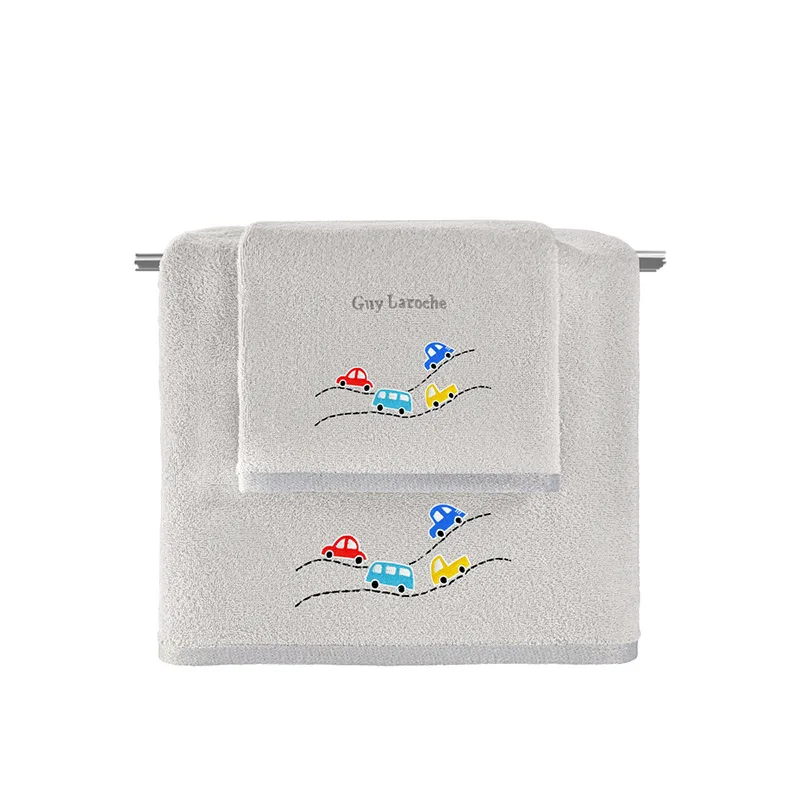 Παιδικές Πετσέτες (Σετ 2 Τμχ) Guy Laroche Bebe Roadtrip Natural-Silver