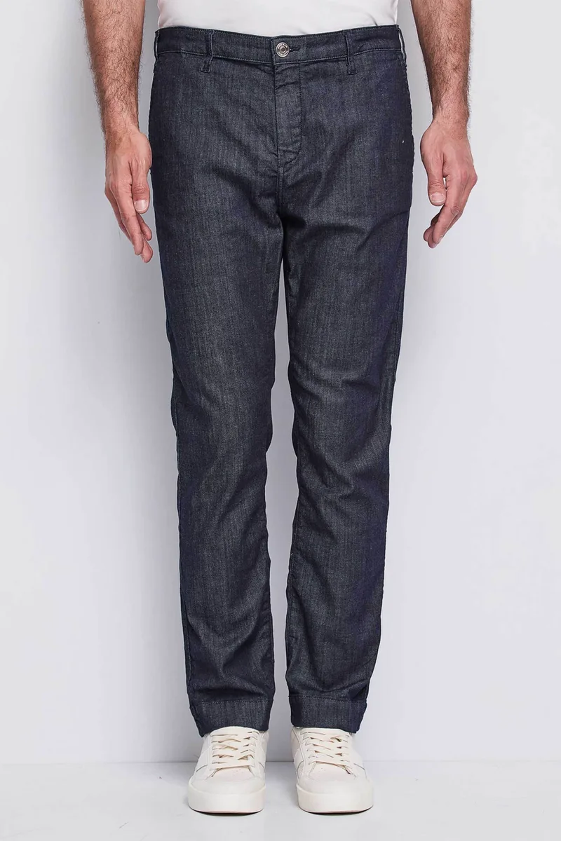 Gaudi ανδρικό παντελόνι denim chino Straight Fit - 611GU26028 Μπλε Σκούρο