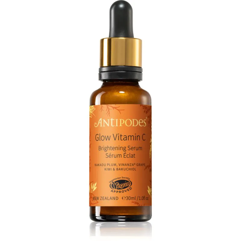 Antipodes Glow Vitamin C λαμπρυντικός ορός ενάντια στα πρώτα σημάδια γήρανσης της επιδερμίδας 30 ml