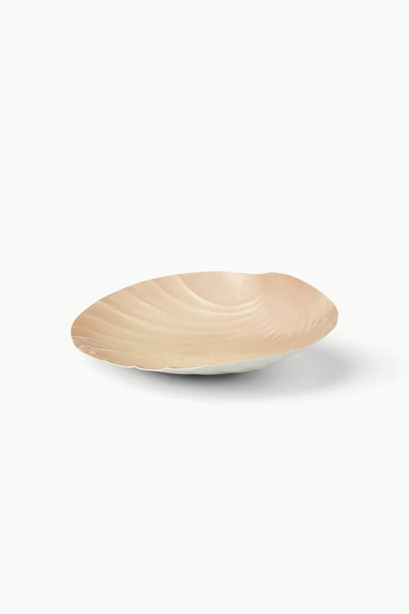 Coincasa διακοσμητικό δίσκος σε σχήμα κέλυφους 16 x 18 cm - 006813010 Μπεζ