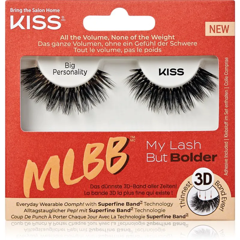 KISS My Lash But Bolder τεχνητές βλεφαρίδες Big Personality 1 ζευγάρι