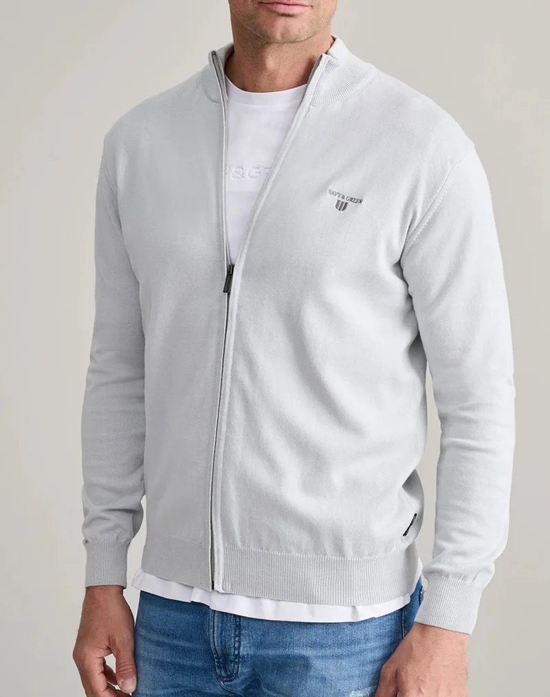 NAVY&GREEN ΠΛΕΚΤΗ ΖΑΚΕΤΑ ΦΕΡΜΟΥΑΡ 24AR.999/GZ.6-ICE Ecru