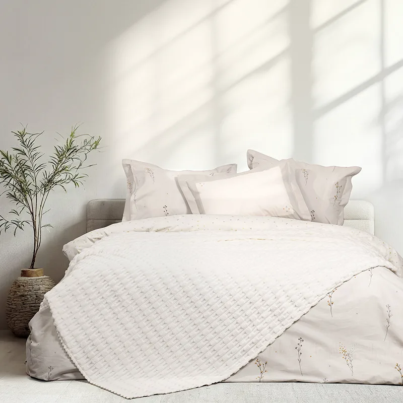 Κουβέρτα Fleece Υπέρδιπλη 220X240 Nima Savara Ivory (220x240)