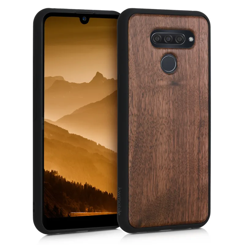 KW Σκληρή Ξύλινη Θήκη LG Q60 - Dark Brown (50518.18)