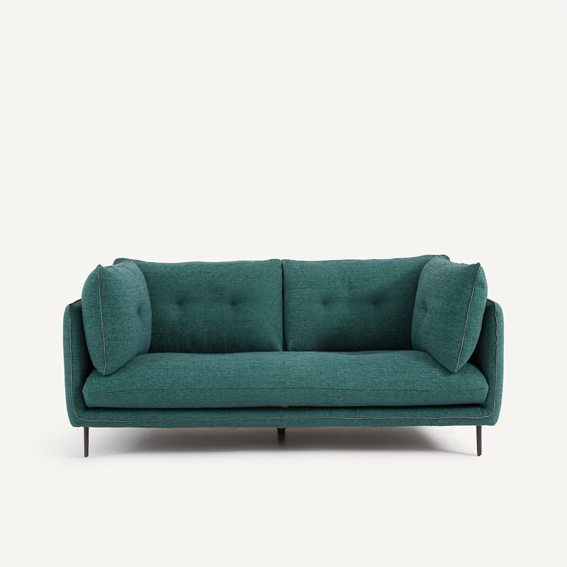 Καναπές compact από μελανζέ ύφασμα Μ106xΠ201xΥ80cm