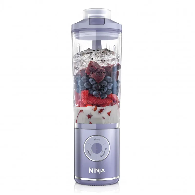 Φορητός μπλέντερ Ninja Blast Max BC251EULD, 14,4 W, 11,1 V, 570 ml, 19.000 σ.α.λ., Θρυμματισμός πάγου, Έως 25 κύκλους, Χωρίς BPA, Μωβ