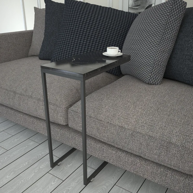Βοηθητικό Τραπεζάκι Callen - Black Marble 801Cmy2885 46x62x26 cm