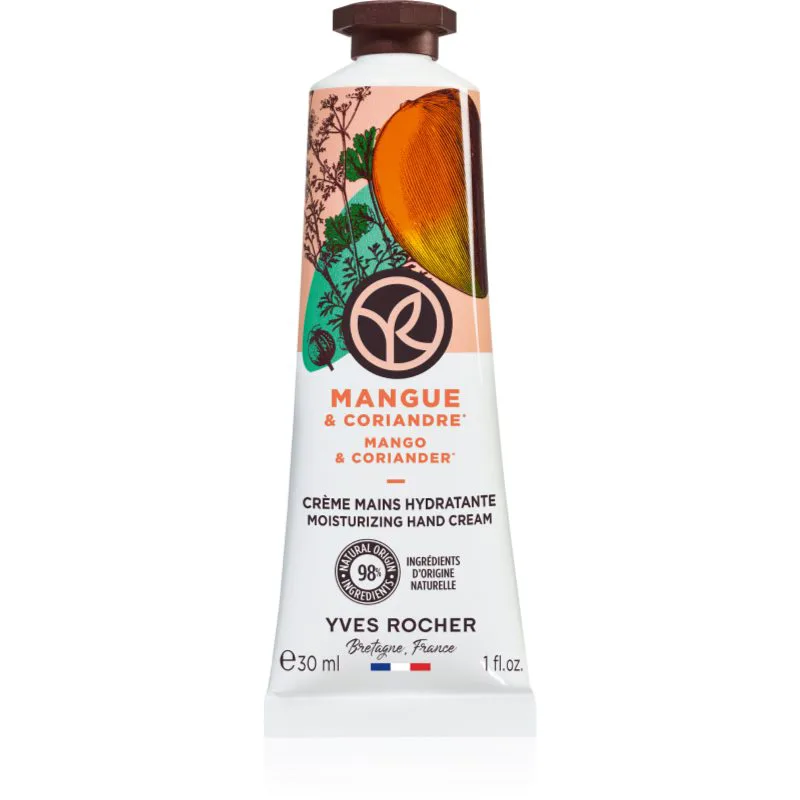 Yves Rocher Bain de Nature κρέμα για τα χέρια Mango & Coriander 30 ml