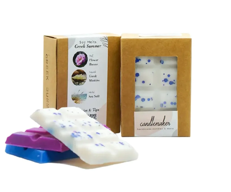 Soy Melts Φυτικα Αρωματικα Greek Summer Σετ Των 3 Μονόχρωμο CANDLEMAKER