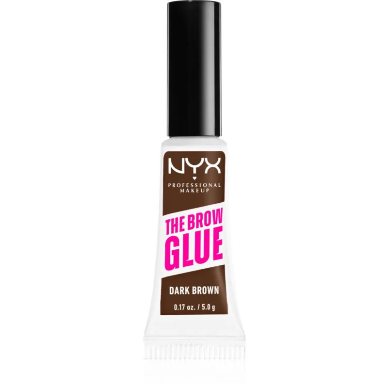 NYX Professional Makeup The Brow Glue τζελ για τα φρύδια απόχρωση 04 Dark Brown 5 γρ