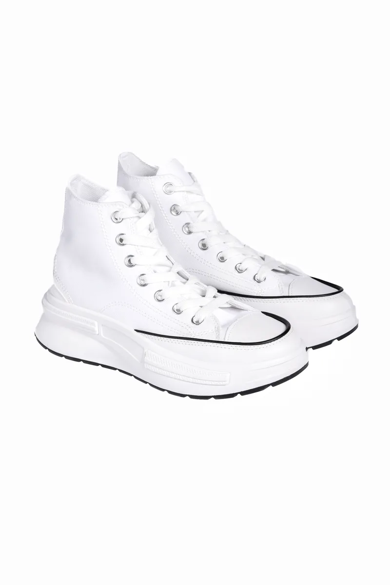 Sneakers μποτάκια πάνινα - Λευκό