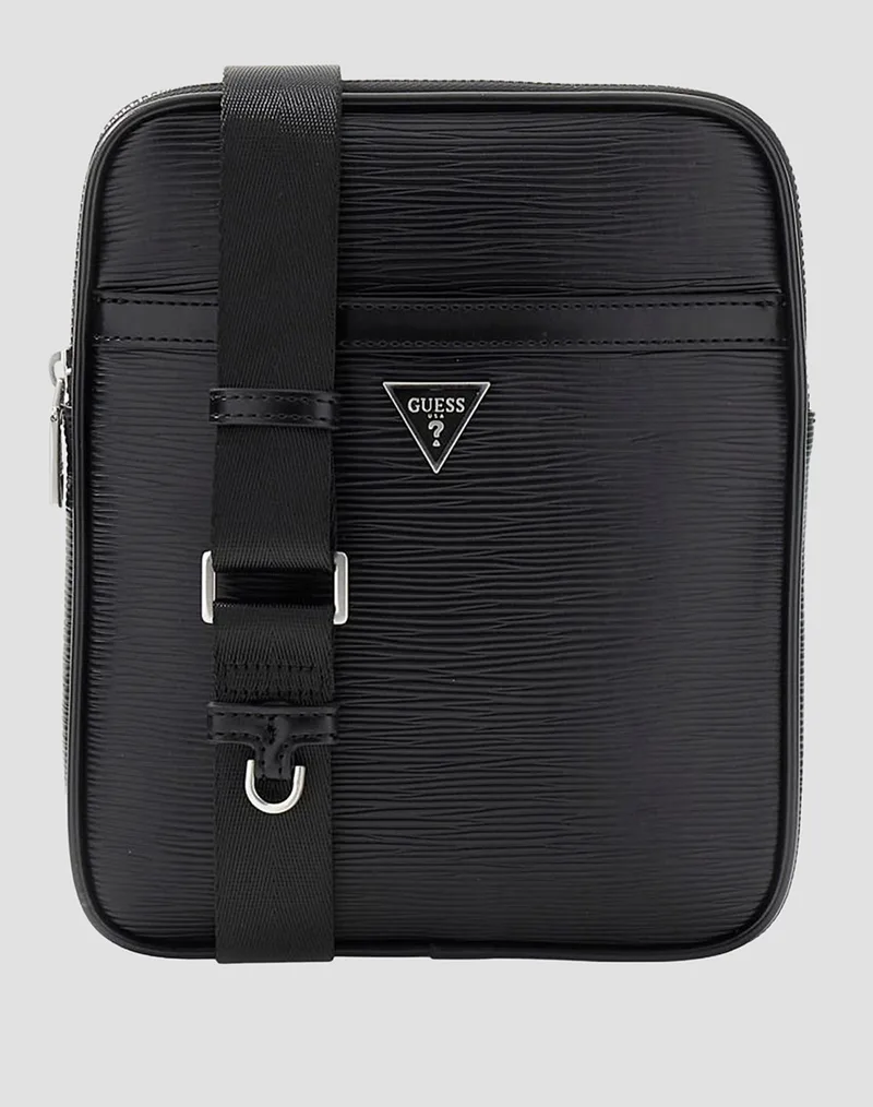 GUESS MILANO CROSSBODY FLAT ΤΣΑΝΤΑ ΑΝΔΡΙΚΟ HMMIPWP6223-BLA Black