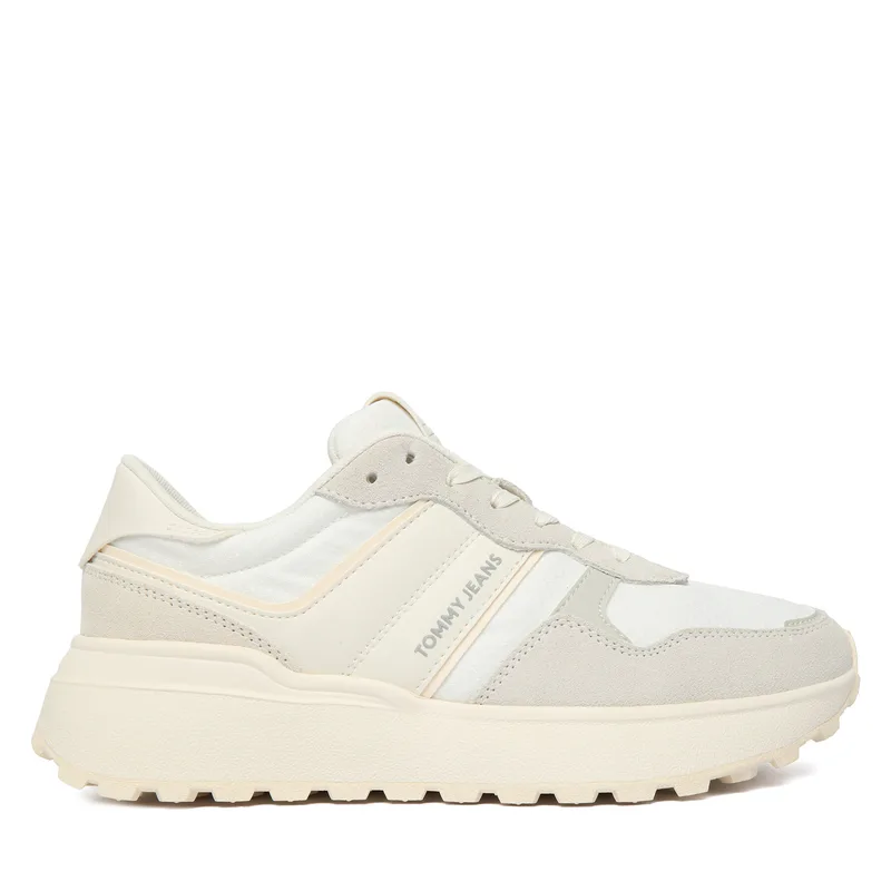 Αθλητικά Tommy Jeans Tjw Cleated Runner Suede Mix EN0EN02921 Εκρού