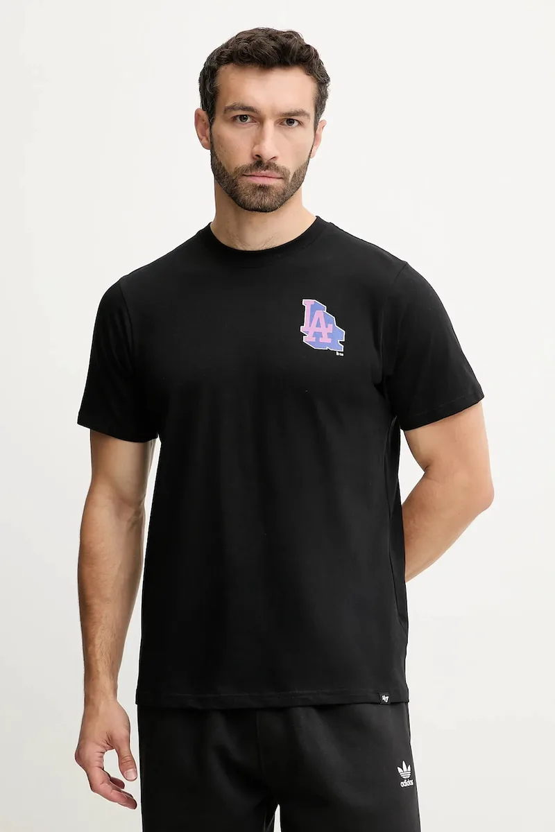 Βαμβακερό μπλουζάκι 47 brand MLB Los Angeles Dodgers