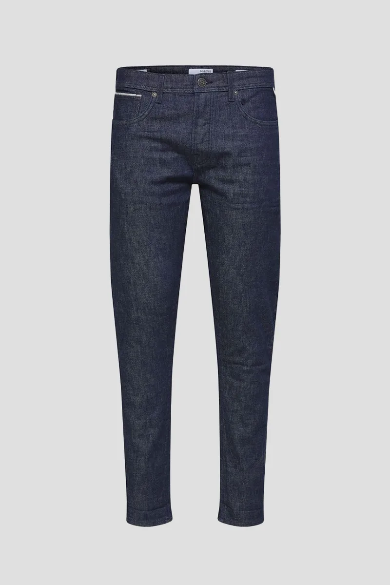 SELECTED HOMME Ανδρικό Μπλε Tapered Slim-Fit Dark Blue Jeans