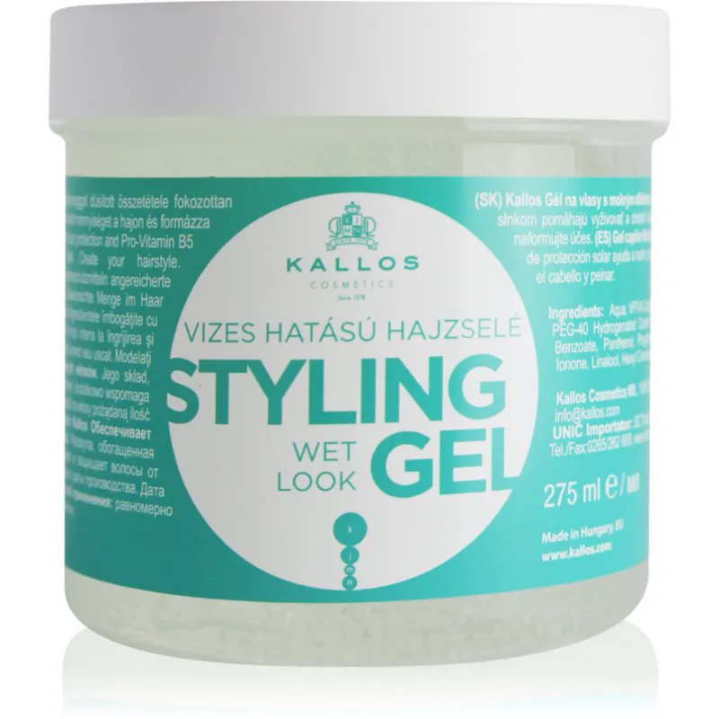 Kallos KJMN Wet Look Styling Gel τζελ για τα μαλλιά με υγρό εφέ 275 ml
