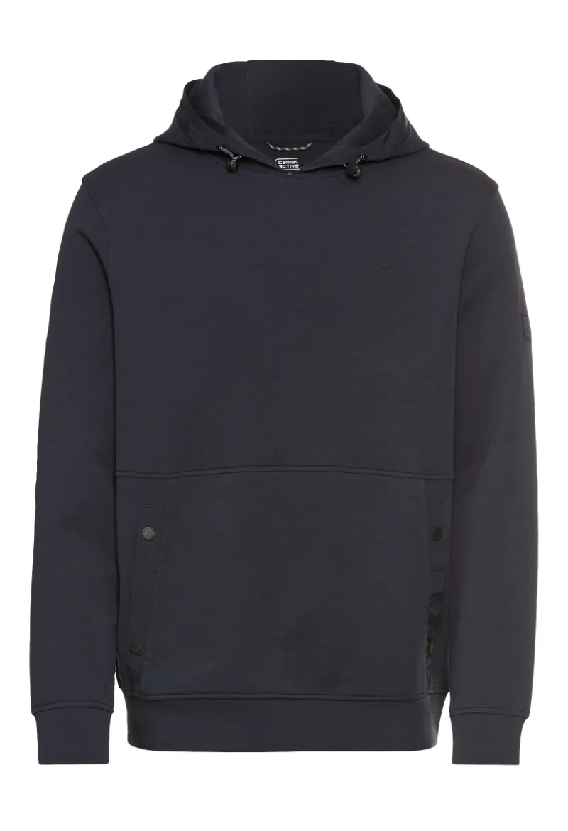 ΑΝΔΡΙΚΟ ΦΟΥΤΕΡ CAMEL ACTIVE HOODIE CANGAROOS ΚΑΝΟΝΙΚΗ ΓΡΑΜΜΗ ΣΚΟΥΡΟ ΜΠΛΕ