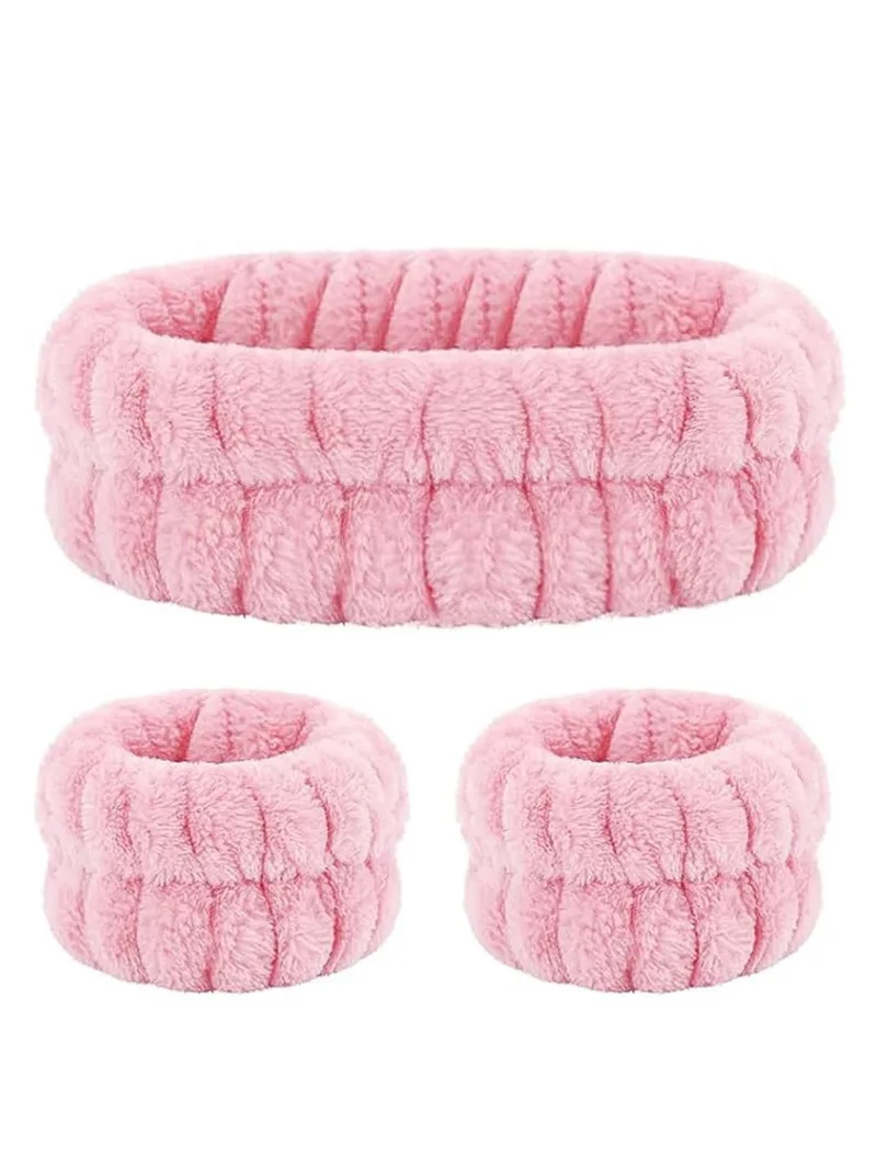 Bobby Warren Hair Tie & Wristbands - Ροζ (3τμχ)