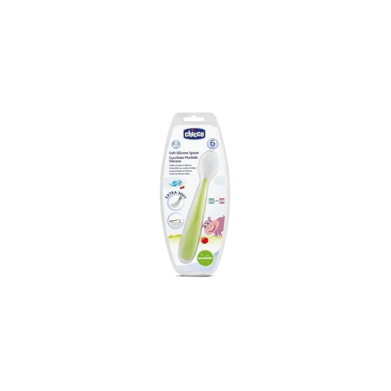 Chicco Kουτάλι Σιλικόνης Soft ΠΡΑΣΙΝΟ 6Μ+