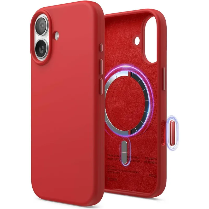 Θήκη iPhone 17 Elago Magnetic Silicone Case Premium Σιλικόνης με MagSafe - Red (ES17MSSC61-RD)