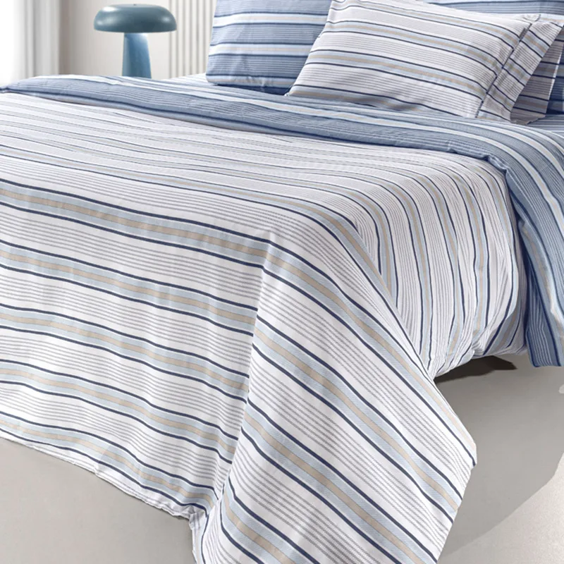 Σεντόνια King Size (Σετ) 270X265 Guy Laroche Pinstripe Denim Χωρίς Λάστιχο (270x265)