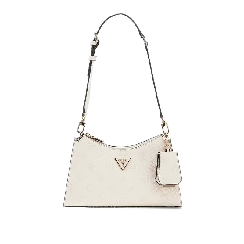 GUESS CRESIDIA II TOP ZIP SHLDR BAG ΤΣΑΝΤΑ ΓΥΝΑΙΚΕΙΟ HWPD9888180 OFF WHITE