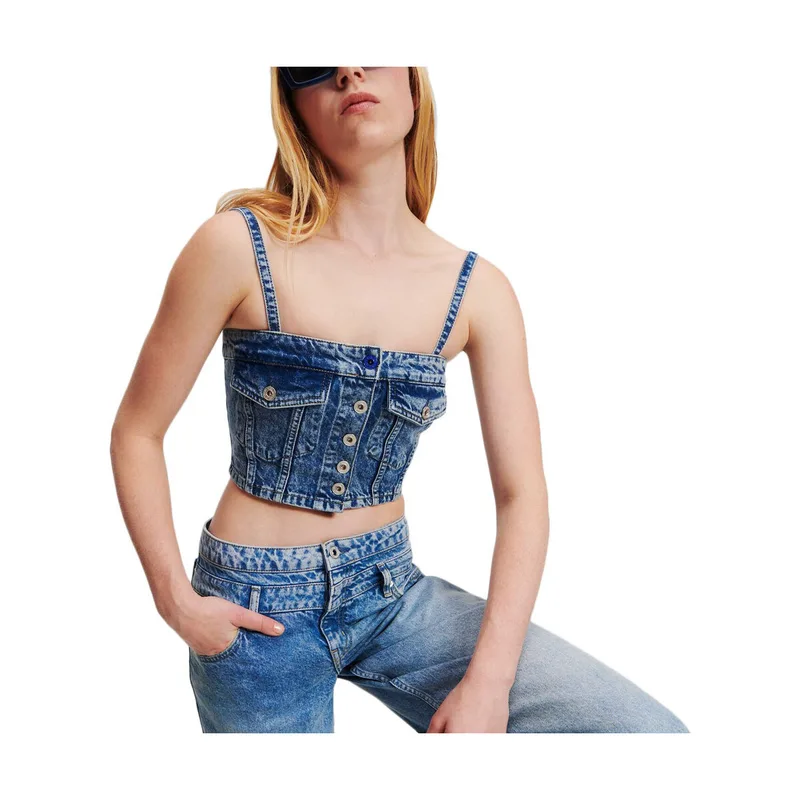 Αμάνικα/T-shirts χωρίς μανίκια Karl Lagerfeld DENIM TOP WOMEN