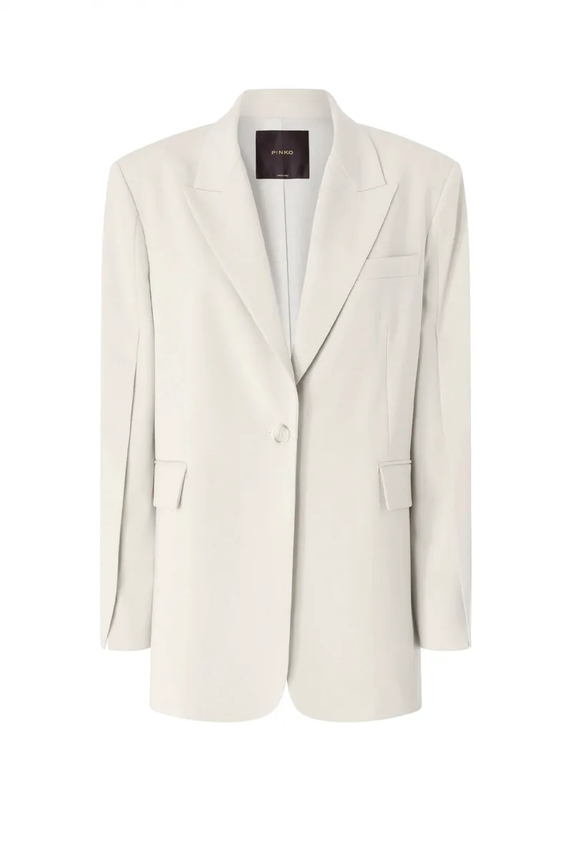 PINKO ΣΑΚΑΚΙ GRACE JACKET ΜΕ ΚΟΥΜΠΙΑ ΜΠΕΖ- ΓΚΡΙ