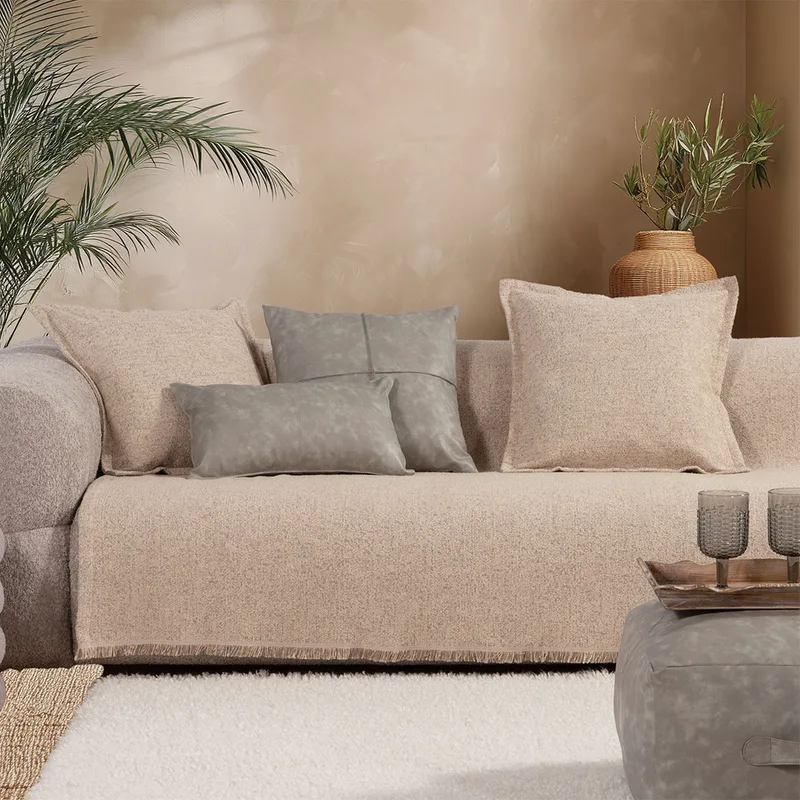 Ριχτάρι Καναπέ Τριθέσιου (170x300) Nef-Nef Homeware Alamo 25 Ecru