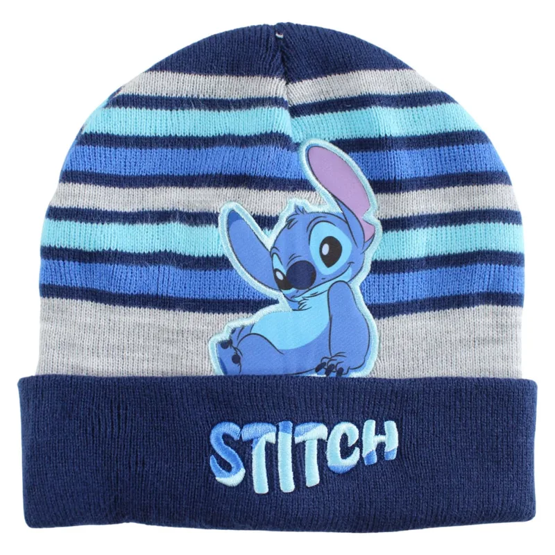 Disney Lilo and Stitch Chill Μπλε Παιδικό Χειμερινό Σκουφάκι Μπλε