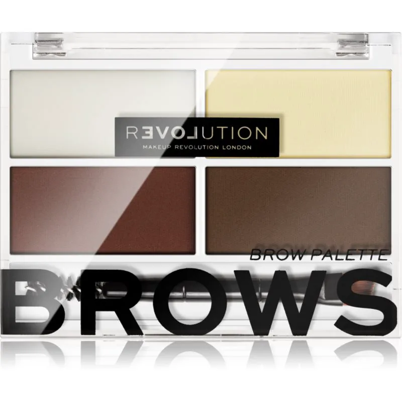 Revolution Relove Colour Cult παλέτα για μαγικάζ των φρυδιών απόχρωση Dark 3,2 γρ