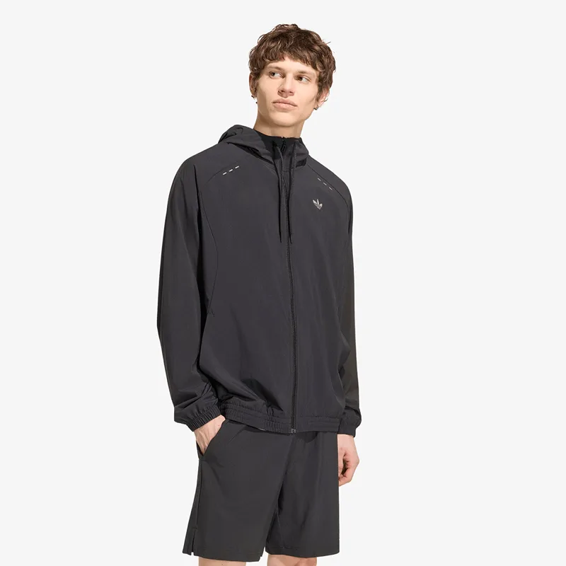 Φούτερ adidas Tech Trefoil Essentials Hooded Full Zip Track Top Black XL