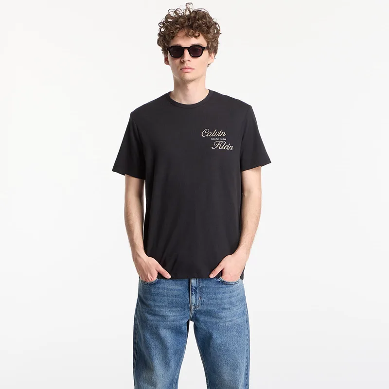 T-shirt Calvin Klein Jeans Ss 30S Eu Calvin Klein Resrt Graphic Tee Black L