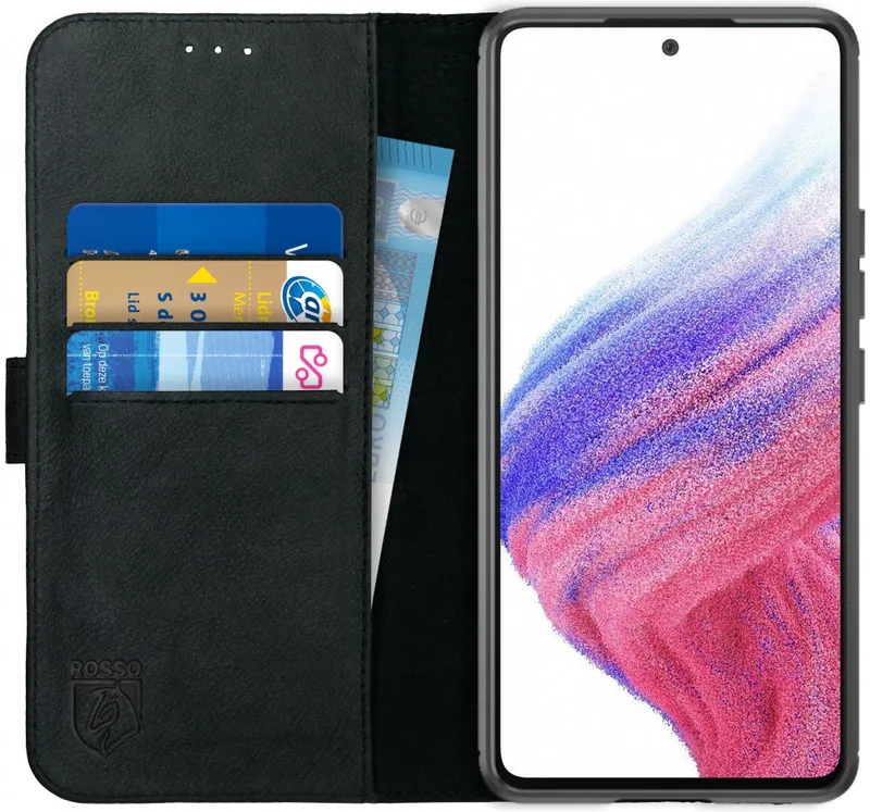 Κόκκινο Deluxe Δερμάτινη Θήκη Πορτοφόλι Samsung Galaxy A53 5G - Black (8719246343568)