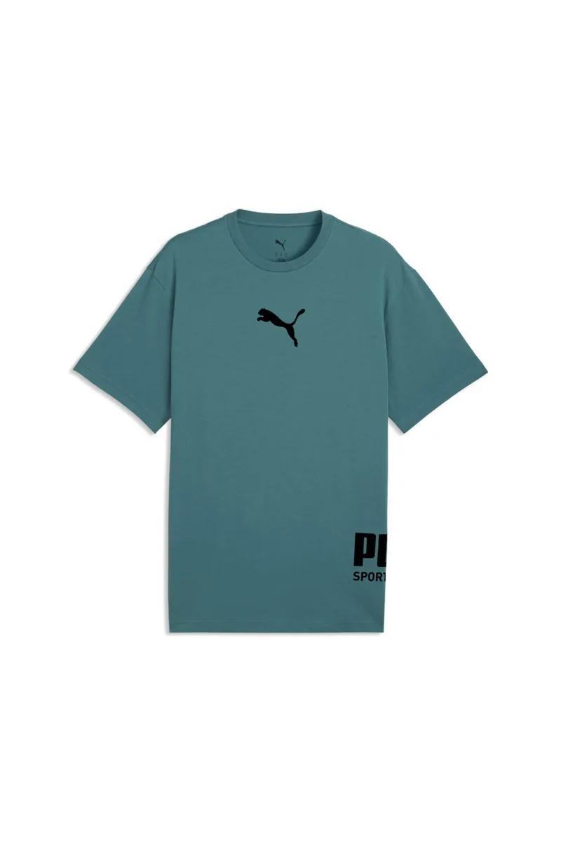 Puma ανδρικό T-shirt με λογότυπο Relaxed Fit "Sport Graphic" - 692169 Πετρόλ