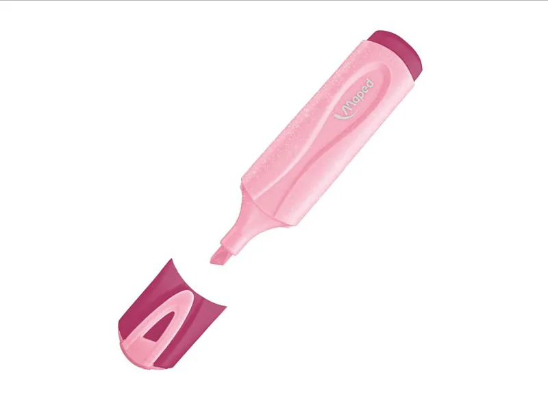 Μαρκαδόρος υπογράμμισης Maped Fluo Peps Pastel Glitter - ροζ