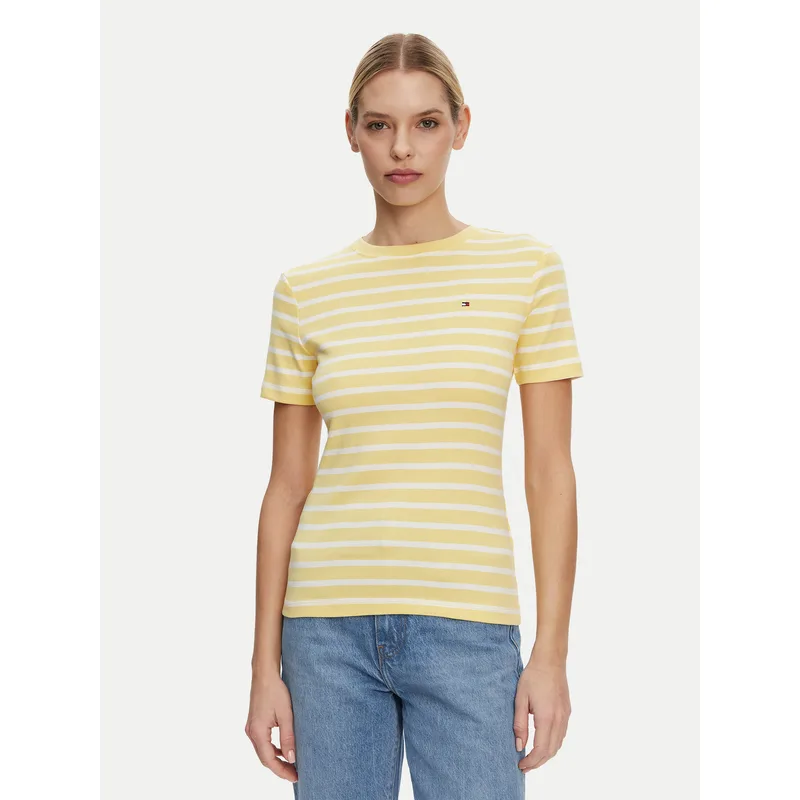 Tommy Hilfiger T-Shirt New Cody WW0WW40587 Κίτρινο Slim Fit