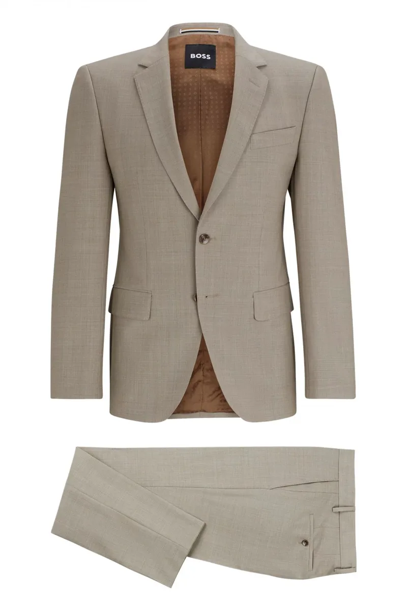 BOSS ΚΟΣΤΟΥΜΙ SLIM FIT H-HUGE-2PCS-224 ΜΠΕΖ