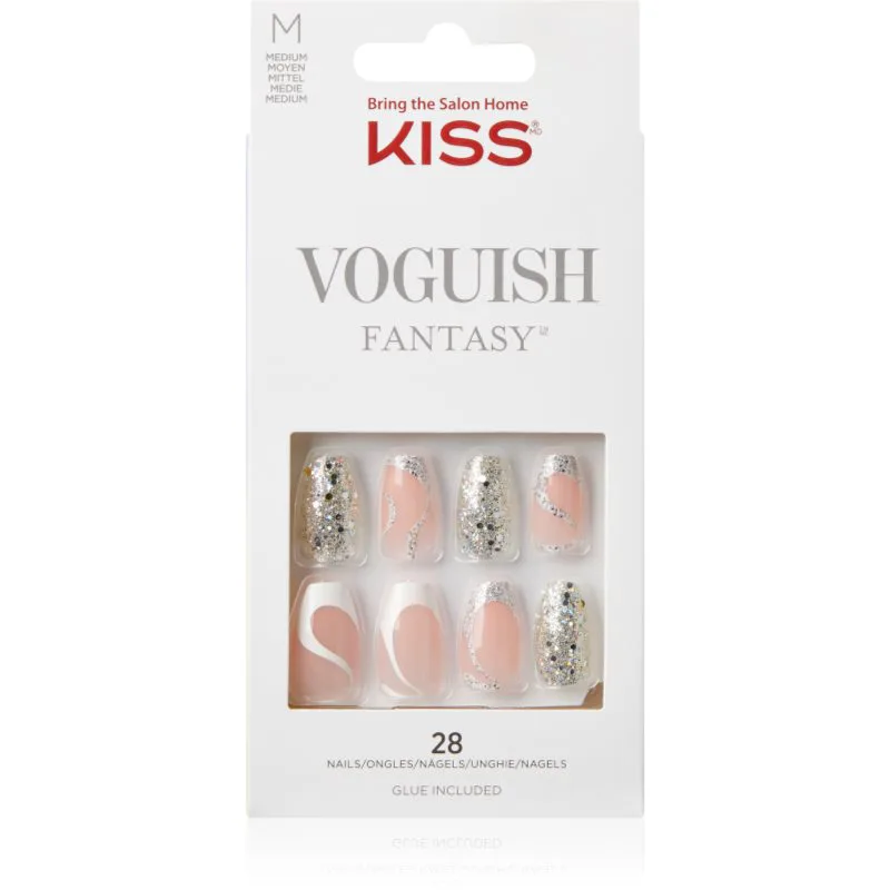 KISS Voguish Fantasy Fashspiration Ψεύτικα νύχια μέτριο 28 τμχ